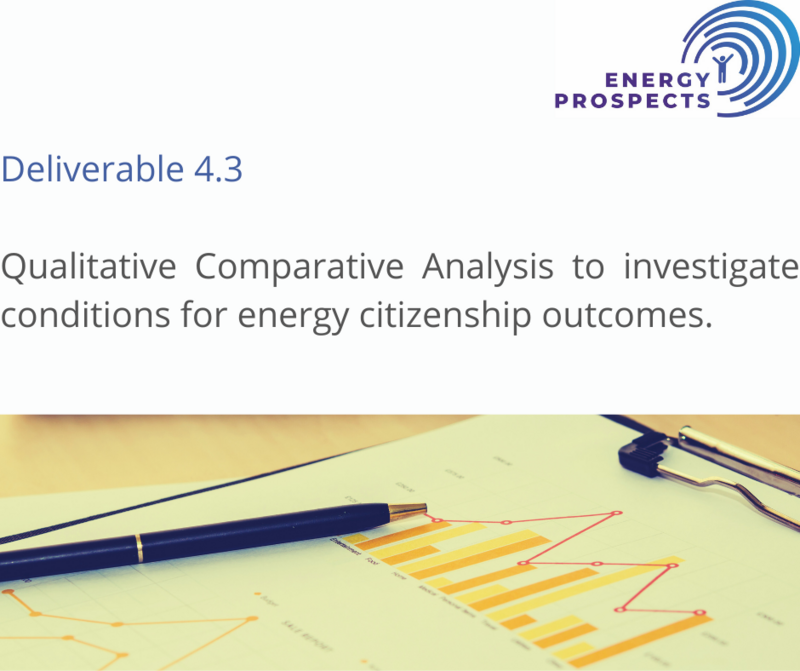Deliverable 4.3 Qualitative Comparative Analysis to investigate conditions for energy citizenship outcomes.